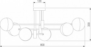 Потолочная люстра Eurosvet Nuvola 70129/6 хром в Камышлове - kamyshlov.mebel24.online | фото 3