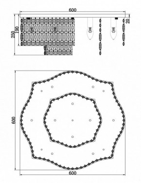 Потолочная люстра Maytoni Dune DIA005CL-10CH в Камышлове - kamyshlov.mebel24.online | фото 2
