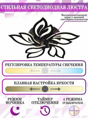 Потолочная люстра Natali Kovaltseva High-Tech Led Lamps HIGH-TECH LED LAMPS 82006 BLACK в Камышлове - kamyshlov.mebel24.online | фото 5