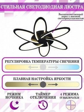 Потолочная люстра Natali Kovaltseva High-Tech Led Lamps HIGH-TECH LED LAMPS 82008 BLACK в Камышлове - kamyshlov.mebel24.online | фото 5