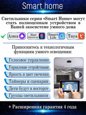 Потолочная люстра Natali Kovaltseva Smart home LED LAMPS 81216 в Камышлове - kamyshlov.mebel24.online | фото 6