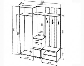 КРИСТИНА Прихожая (Венге/Анкор светлый) УНИ в Камышлове - kamyshlov.mebel24.online | фото 2