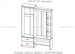 КРИТ-3 Прихожая (Анкор темный/Анкор белый) в Камышлове - kamyshlov.mebel24.online | фото 2