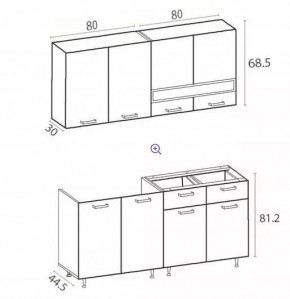 РИО-2 ЛДСП Кухонный гарнитур 1,6 м в Камышлове - kamyshlov.mebel24.online | фото 7