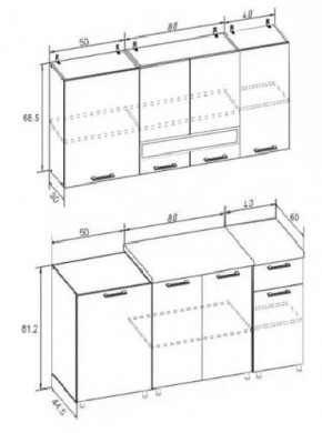 РИО-2 ЛДСП Кухонный гарнитур 1,7 м в Камышлове - kamyshlov.mebel24.online | фото 7
