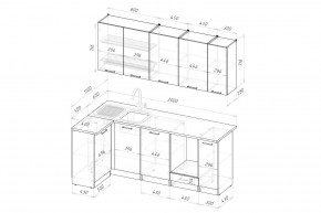 ШЕЛЛИ Кухонный гарнитур Прайм 400 (1100*2000 мм) в Камышлове - kamyshlov.mebel24.online | фото 2
