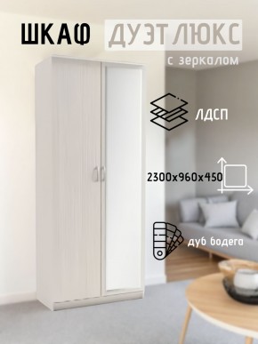 Шкаф 2-х створчатый Дуэт Люкс с зеркалом в Камышлове - kamyshlov.mebel24.online | фото 5