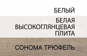 Шкаф 3D/TYP 22A, LINATE ,цвет белый/сонома трюфель в Камышлове - kamyshlov.mebel24.online | фото 3