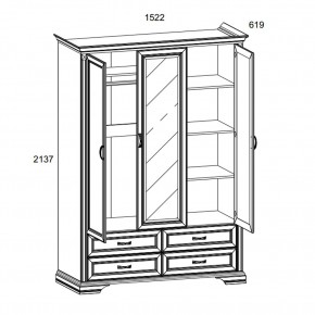 Шкаф 3D4S Z, MONAKO, цвет Сосна винтаж в Камышлове - kamyshlov.mebel24.online | фото 1