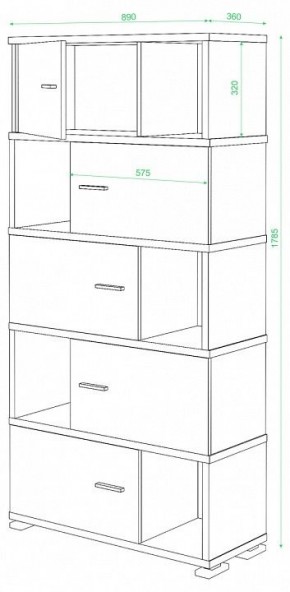 Шкаф комбинированный Домино СБ-30/5 в Камышлове - kamyshlov.mebel24.online | фото 2