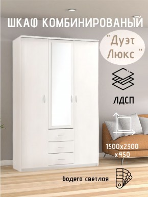 Шкаф комбинированный Дуэт Люкс с зеркалом в Камышлове - kamyshlov.mebel24.online | фото 7