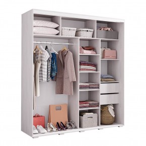 Шкаф-купе Крафт-6 1.6 м ШКК-06 (ясень белый) в Камышлове - kamyshlov.mebel24.online | фото 2