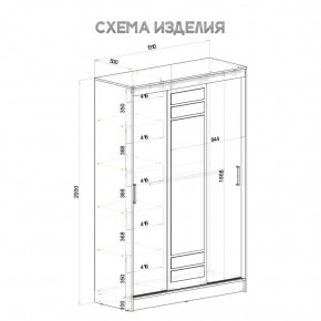 Шкаф-купе Тео ШКК-02 (ясень белый) в Камышлове - kamyshlov.mebel24.online | фото 6