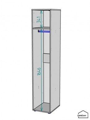 Шкаф Linnea MHR-1 2050х400х510 (ДВ-М 11.1.25) в Камышлове - kamyshlov.mebel24.online | фото 3