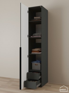 Шкаф Linnea MHR-1-4 2050х400х510 (Графит-М 11.1.25) в Камышлове - kamyshlov.mebel24.online | фото 6