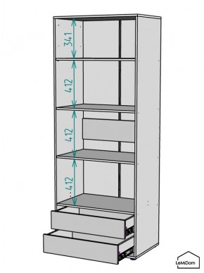 Шкаф Linnea MHR-2-4 2050х800х510 (Белый-М 11.1.2) в Камышлове - kamyshlov.mebel24.online | фото 3
