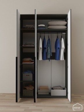 Шкаф Linnea MHR-3-1 2050х1200х510 (Графит-М 11.1.25) в Камышлове - kamyshlov.mebel24.online | фото 4