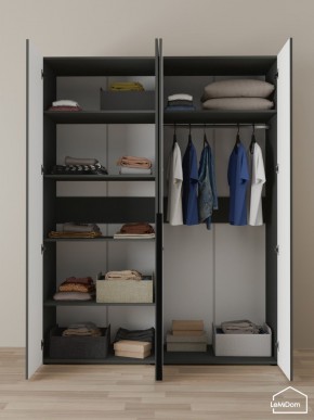 Шкаф Linnea MHR-4-1 2050х1600х510 (Графит-М 11.1.25) в Камышлове - kamyshlov.mebel24.online | фото 4