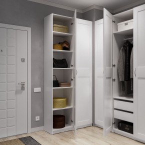 Шкаф МАКС однодверный узкий, цвет белый в Камышлове - kamyshlov.mebel24.online | фото 4