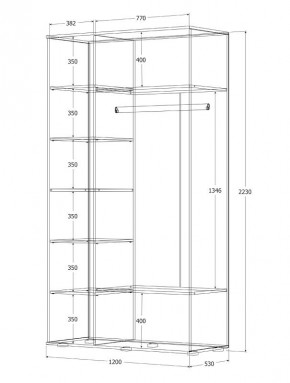 Шкаф Норден 1200 (Белый текстурный) в Камышлове - kamyshlov.mebel24.online | фото 3