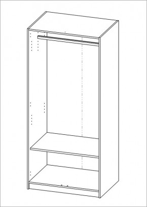 Шкаф ОРИОН двухдверный, цвет Дуб Венге в Камышлове - kamyshlov.mebel24.online | фото 2
