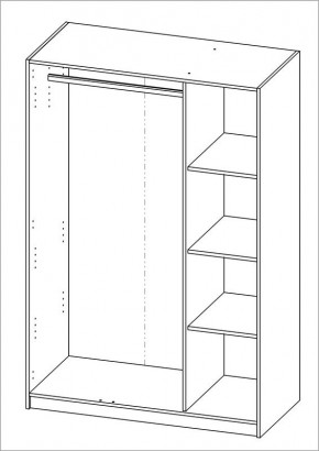 Шкаф ОРИОН трехдверный, цвет Дуб Венге в Камышлове - kamyshlov.mebel24.online | фото 3
