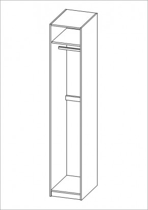 Шкаф ПЕГАС однодверный, цвет Дуб Сонома в Камышлове - kamyshlov.mebel24.online | фото 3