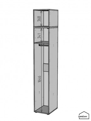 Шкаф с антресолью Linnea MHR-1A-1 2450х400х510 (Белый-М 11.1.2) в Камышлове - kamyshlov.mebel24.online | фото 3