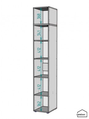 Шкаф с антресолью Linnea MHR-1A-2 2450х400х510 (Графит-М 11.1.25) в Камышлове - kamyshlov.mebel24.online | фото 3