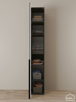 Шкаф с антресолью Linnea MHR-1A-2 2450х400х510 (Графит-М 11.1.25) в Камышлове - kamyshlov.mebel24.online | фото 4