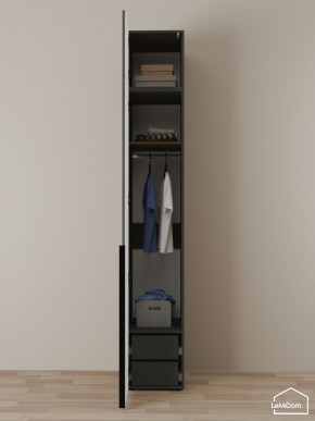 Шкаф с антресолью Linnea MHR-1A-3 2450х400х510 (Графит-М 11.1.25) в Камышлове - kamyshlov.mebel24.online | фото 6