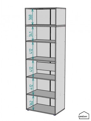 Шкаф с антресолью Linnea MHR-2A-2 2450х800х510 (ДВ-М 11.1.25) в Камышлове - kamyshlov.mebel24.online | фото 3