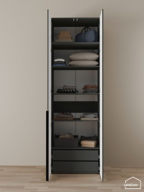 Шкаф с антресолью Linnea MHR-2A-3 2450х800х510 (Графит-М 11.1.25) в Камышлове - kamyshlov.mebel24.online | фото 5