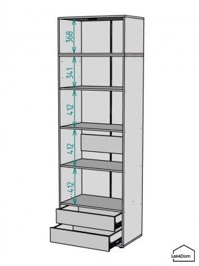 Шкаф с антресолью Linnea MHR-2A-4 2450х800х510 (Белый-М 11.1.2) в Камышлове - kamyshlov.mebel24.online | фото 3