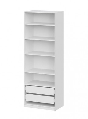 Шкаф ШК-5 + 4 полки + ящики (800) Белый текстурный в Камышлове - kamyshlov.mebel24.online | фото