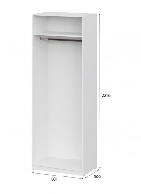 Шкаф ШК-5 (800) Белый текстурный в Камышлове - kamyshlov.mebel24.online | фото 5
