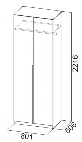 Шкаф ШК-5 (800) Белый текстурный в Камышлове - kamyshlov.mebel24.online | фото 5