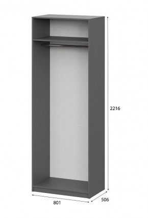 Шкаф ШК-5 (800) Графит серый в Камышлове - kamyshlov.mebel24.online | фото 5