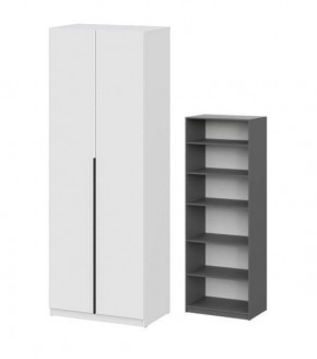 Шкаф ШК-5 + 4 полки (800) Белый текстурный в Камышлове - kamyshlov.mebel24.online | фото 2