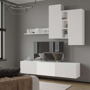 Шкаф Сириния навесной открытый белый/МДФ белый снег в Камышлове - kamyshlov.mebel24.online | фото 2