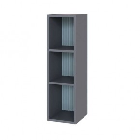 Шкаф Сириния навесной открытый серый графит/МДФ бриз в Камышлове - kamyshlov.mebel24.online | фото