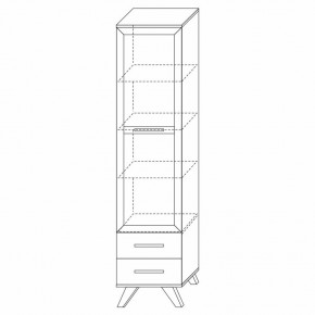 Шкаф-витрина 450 Вега Скандинавия в Камышлове - kamyshlov.mebel24.online | фото 3