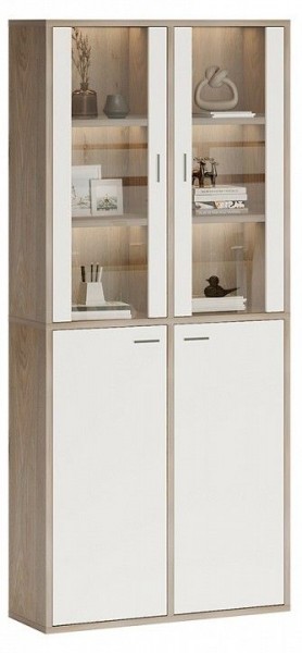 Шкаф-витрина Домино СУ(ш2в2)+2ФС+2ФГ в Камышлове - kamyshlov.mebel24.online | фото 2