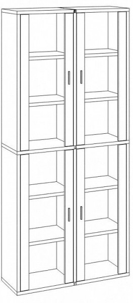 Шкаф-витрина Домино СУ(ш2в2)+4ФС в Камышлове - kamyshlov.mebel24.online | фото 3