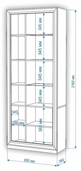 Шкаф-витрина Нобиле ШВтВ-ФСД-БЯН в Камышлове - kamyshlov.mebel24.online | фото 3