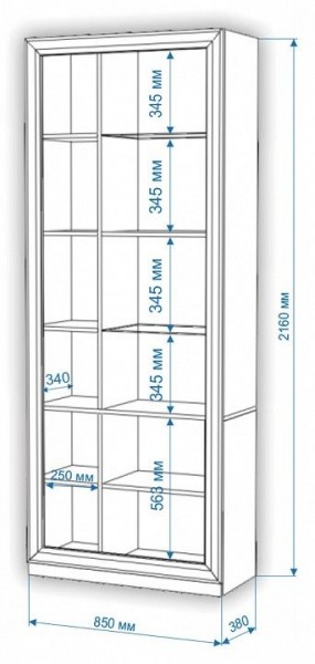 Шкаф-витрина Нобиле ШВтВ-ФСД-ФГК в Камышлове - kamyshlov.mebel24.online | фото 3