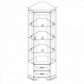 Шкаф-витрина угловой Сиена в Камышлове - kamyshlov.mebel24.online | фото 2