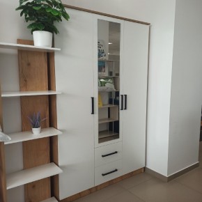 Спальный гарнитур Евро (модульный) Крафт/Белый в Камышлове - kamyshlov.mebel24.online | фото 33