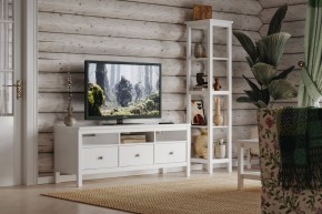 Стеллаж 420 Кантри, массив сосны, цвет белый в Камышлове - kamyshlov.mebel24.online | фото 4