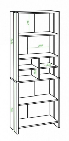 Стеллаж Домино Lite СТЛ-ОВХ в Камышлове - kamyshlov.mebel24.online | фото 2